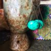 46.Turquoise,wooden beads earrings - Image 2