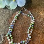 282.mint crystal necklace